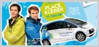 L'Odyssée Électrique : le tour du monde en voiture électrique. Le samedi 11 février 2012 à Strasbourg. Bas-Rhin. 